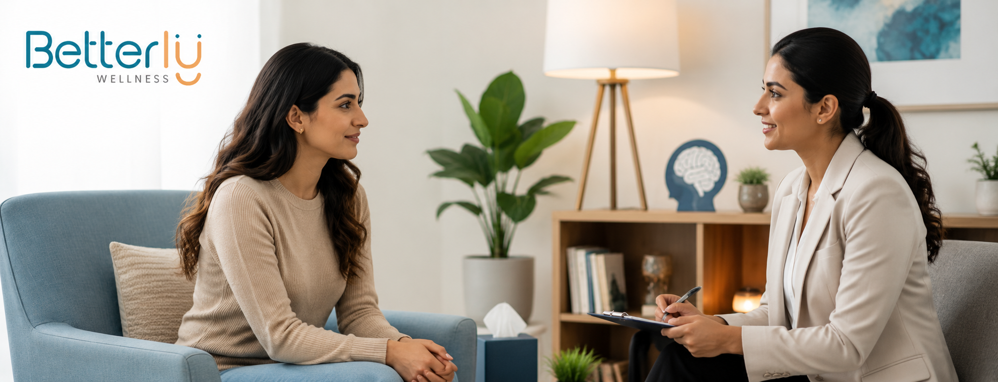 Patient speaking privately with a psychiatrist in Sharjah