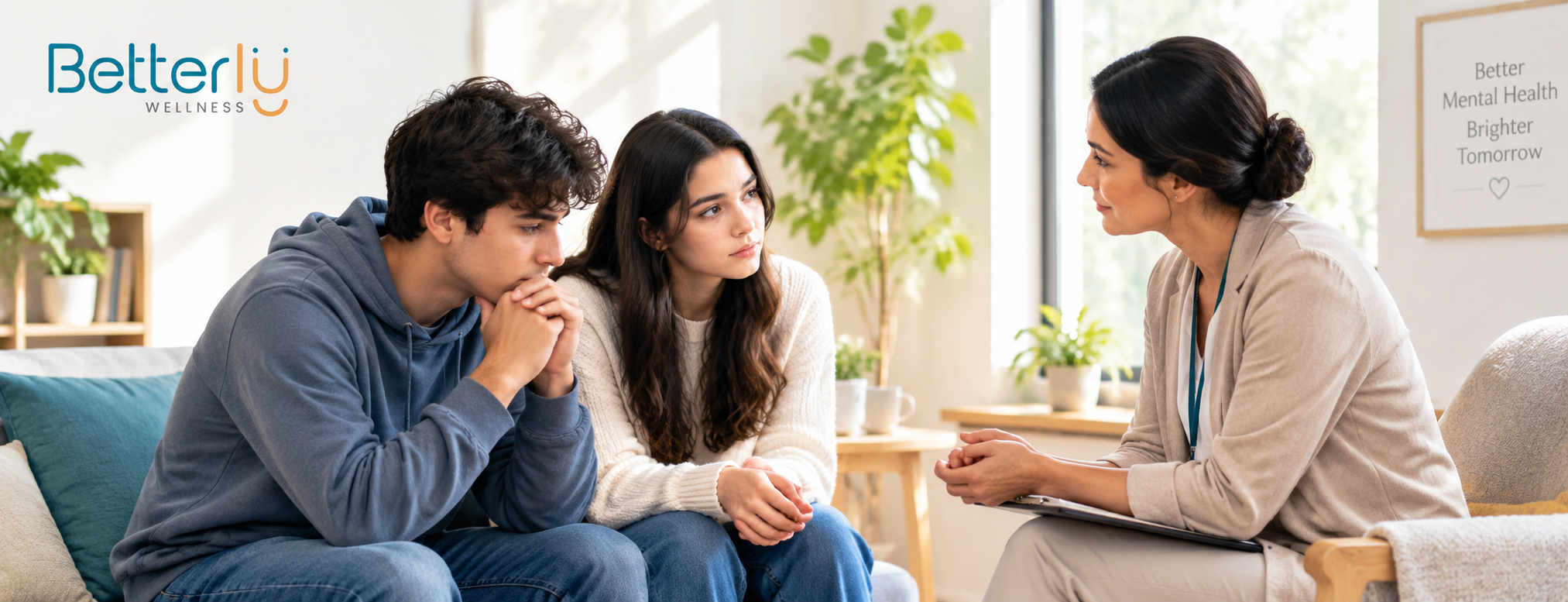 Person receiving emotional wellness support